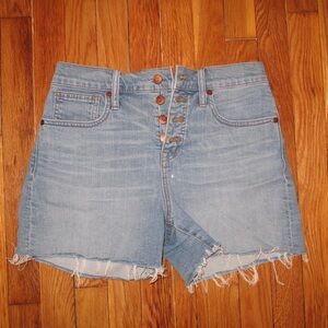 MADEWELL High-Waist Cut-Off Denim Shorts